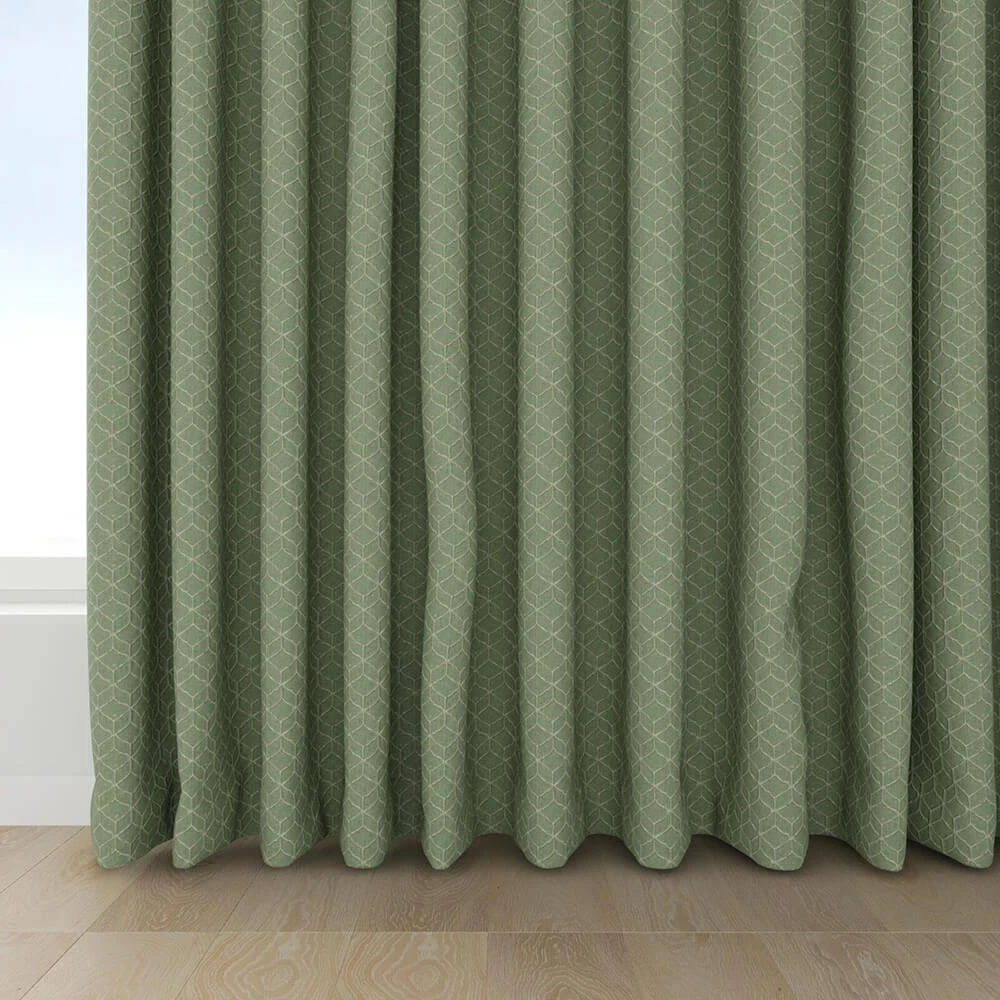 Fabric Texture Twinbru Geometric Green Jacquard 3779885 (2)