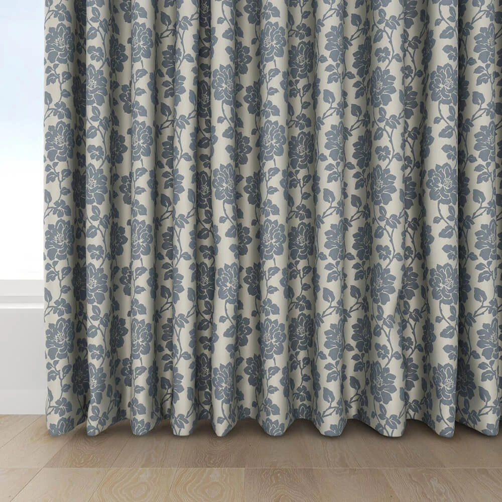 Fabric Texture Twinbru Floral Blue Jacquard 1982252 (2)