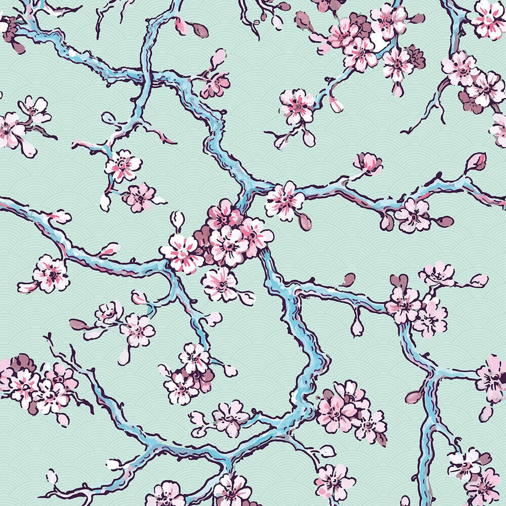 Wallpaper Coordonné Paravent des Amandiers Absinthe (2)