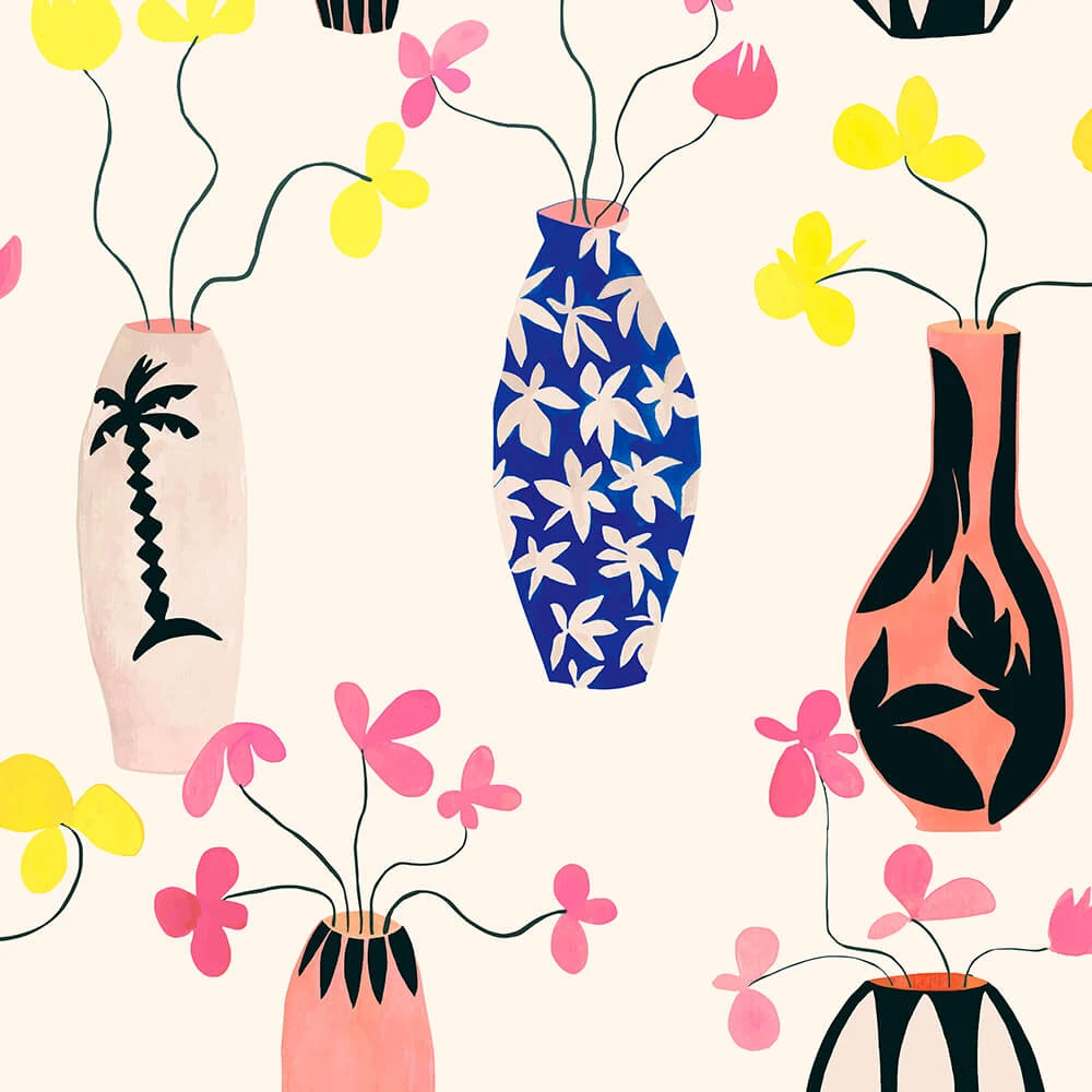 Wallpaper Coordonné Vase of Paradise
