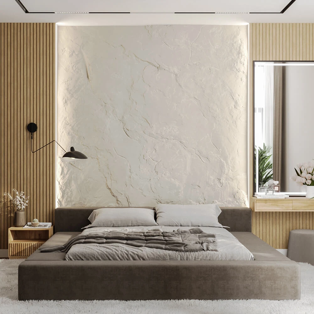 Modern Scandinavian Bedroom 3D Scene