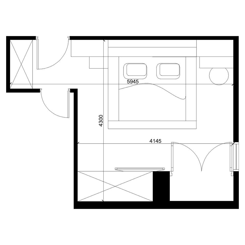 Modern Scandinavian Bedroom 3D Scene (10)