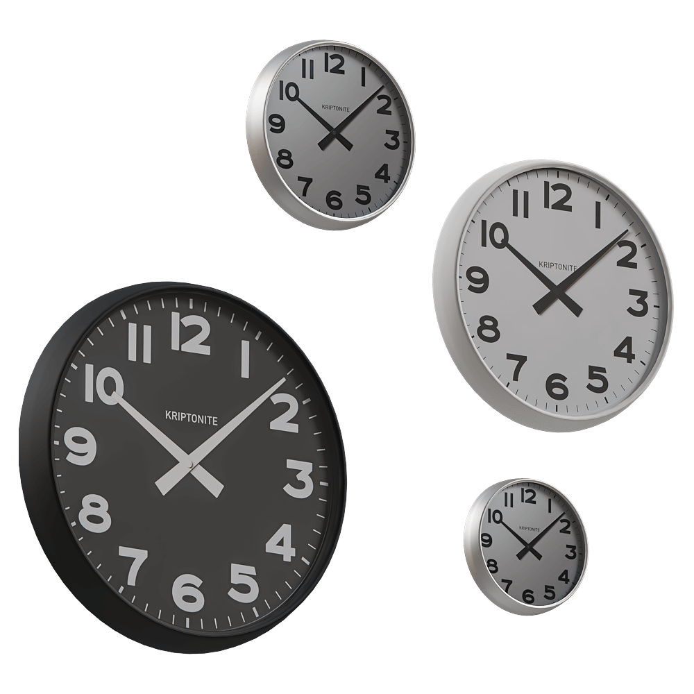Wall clocks Kriptonite, Kriptonite - Download the 3D Model (43889 ...