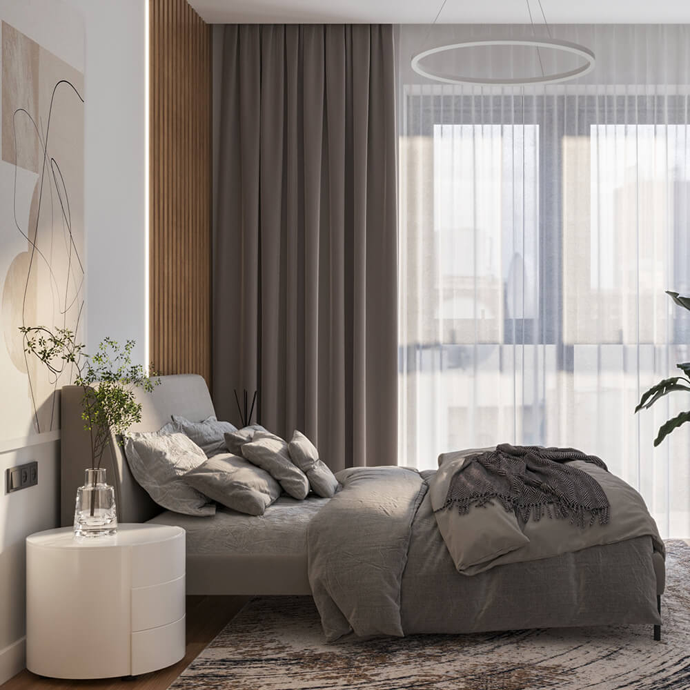 Modern bedroom 28 - Download the 3D Scene (44106) | zeelproject.com