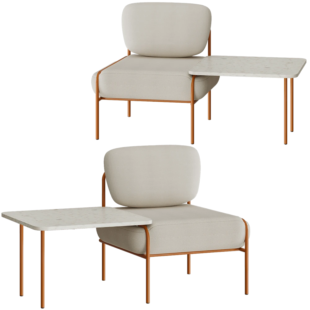 Fireside Chair with Tray NOMA LAIME
