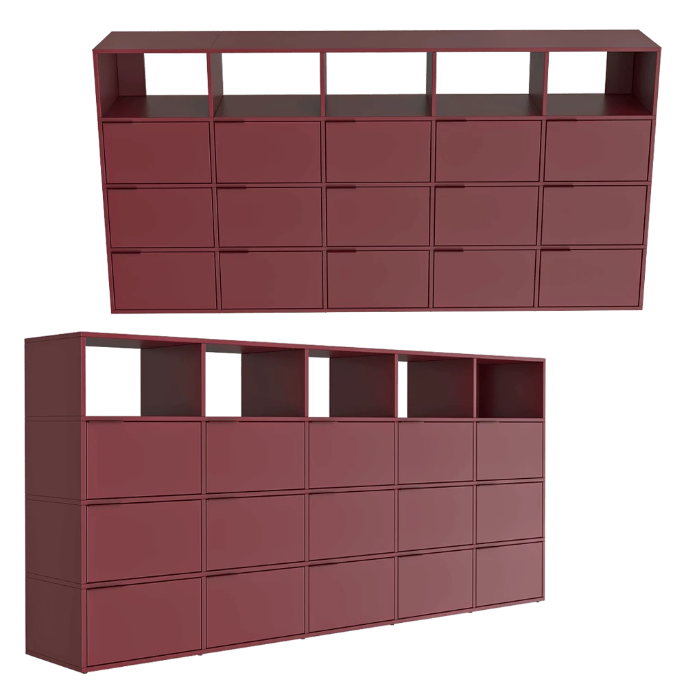 Chest of Drawers Tylko Burgundy