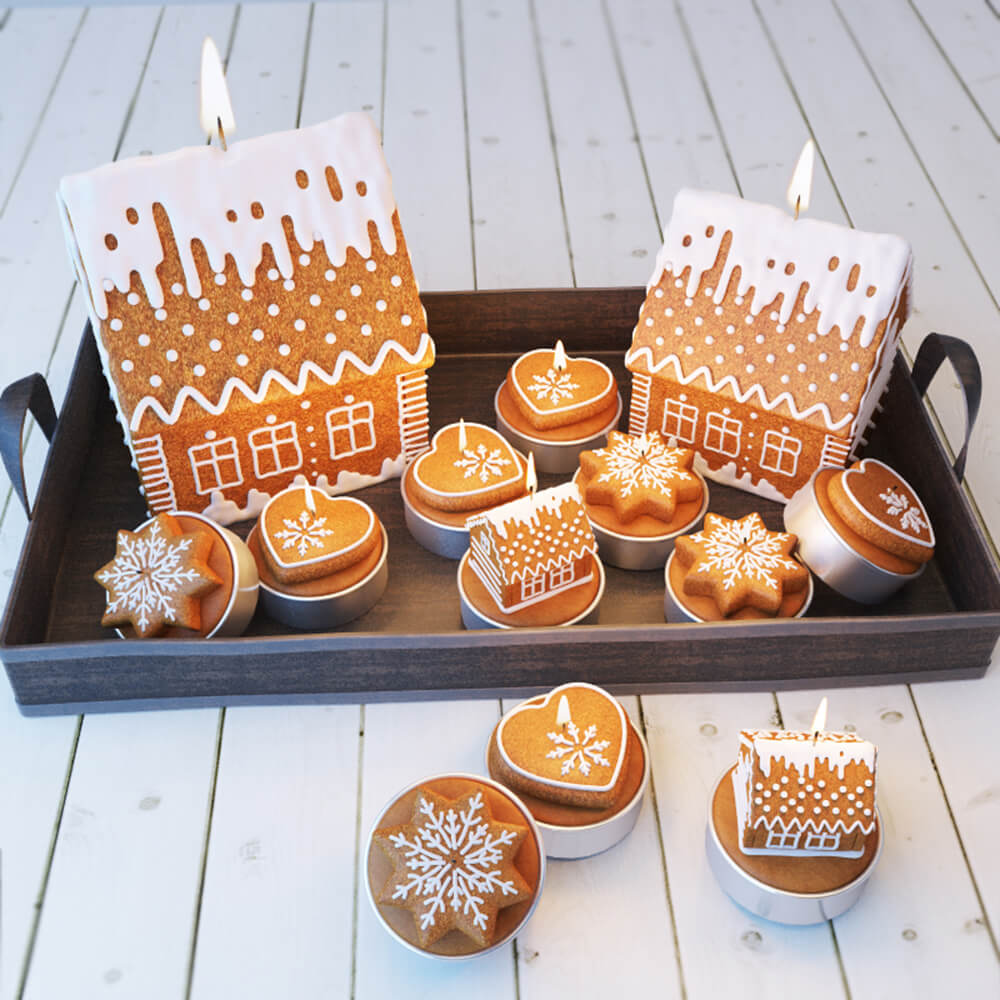 decoration - Christmas Candle Cakes 3ds Max