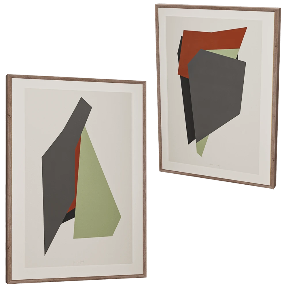 Picture Novocuadro Art Company Dark plane I & II ambiente