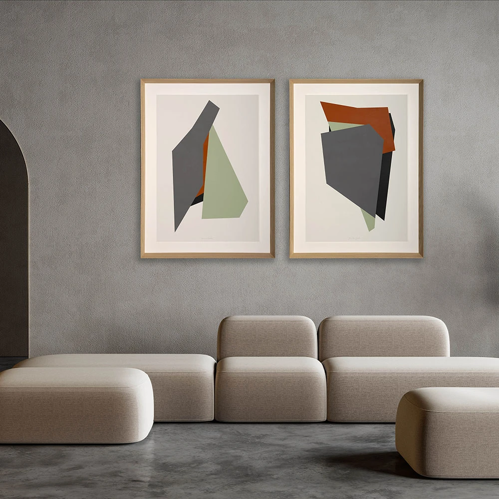 Picture Novocuadro Art Company Dark plane I & II ambiente (2)