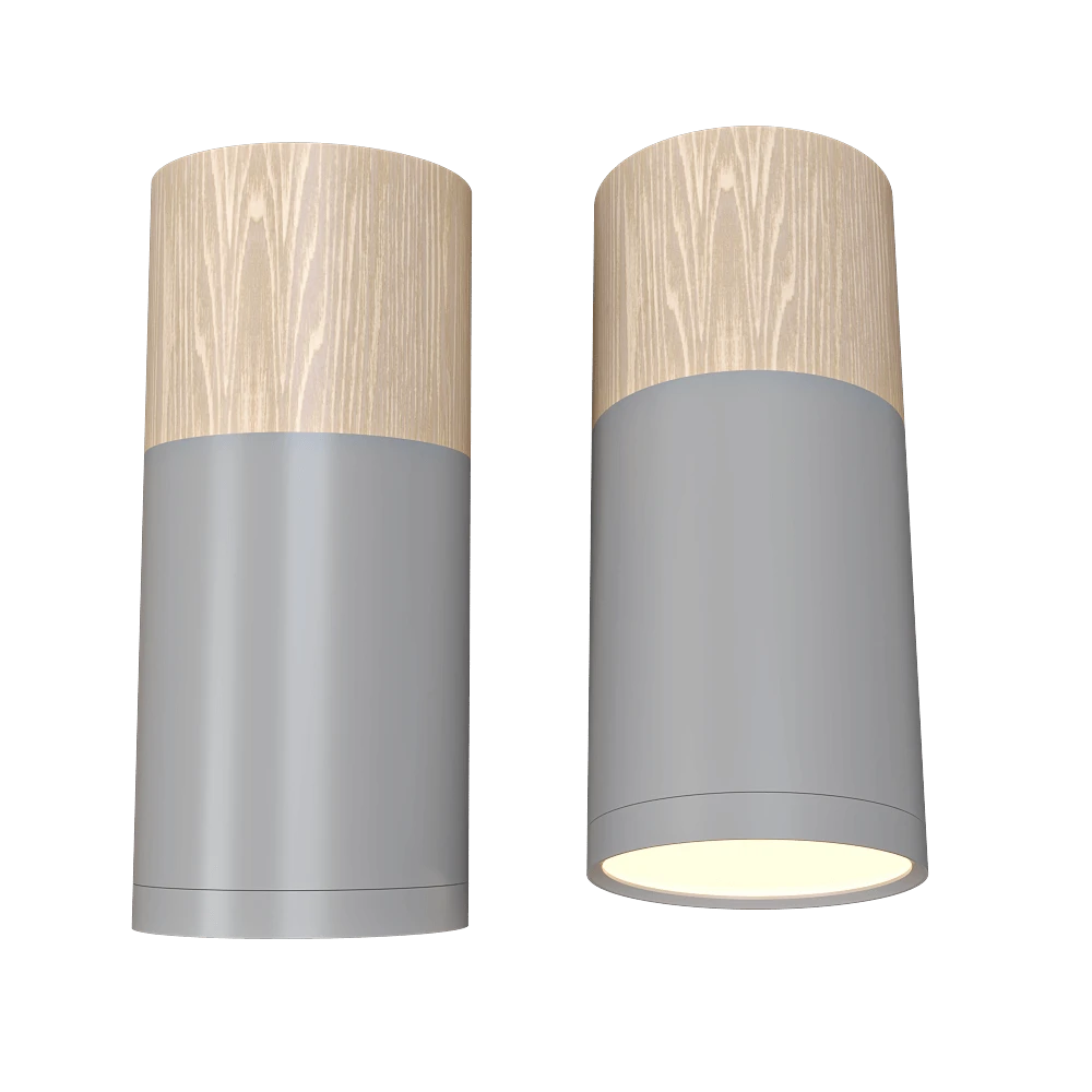 Spot Light Candellux Lighting Gray and wooden Tuba 2284286