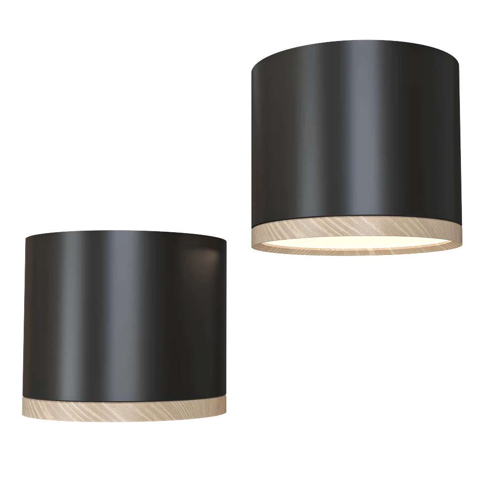 Spot light Candellux Lighting Black and wooden 2275949