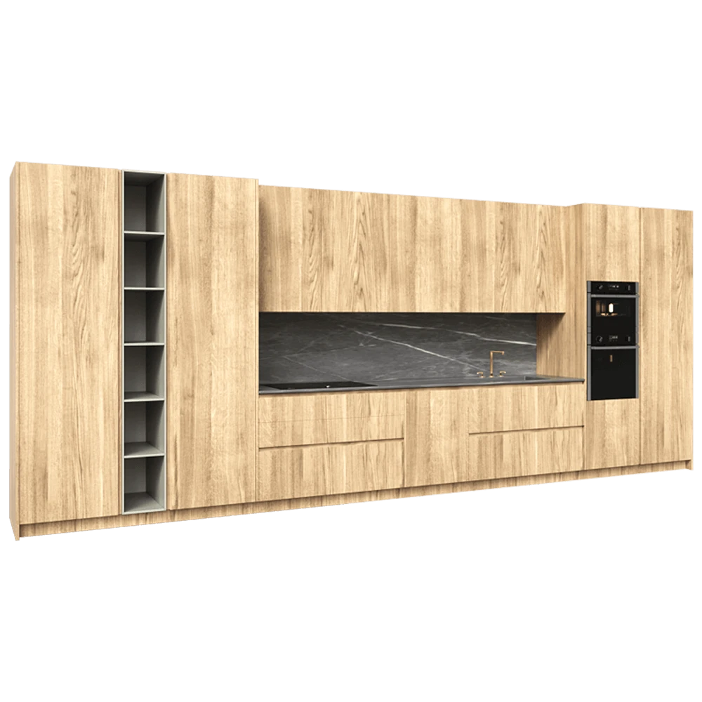 Kitchen TM Italia Composizione Lineare In Rovere Sbiancato
