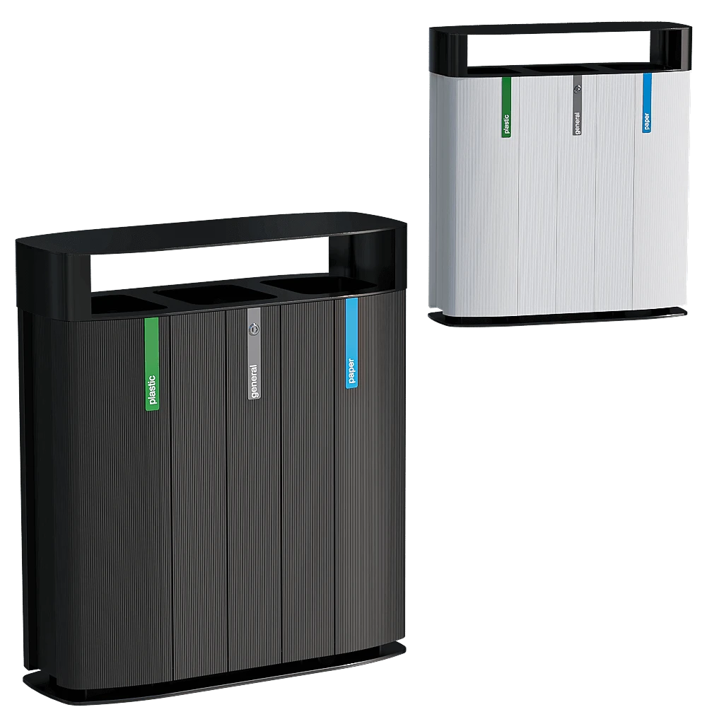 Triple Bin for Sorting Waste mmcité Multiminium