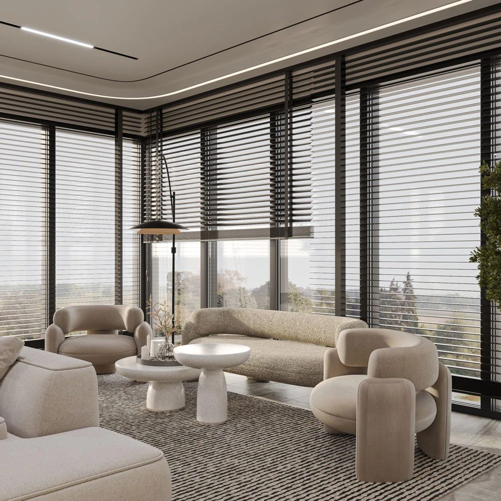 Modern Living and Dining Area Interior 3D Scene (5)