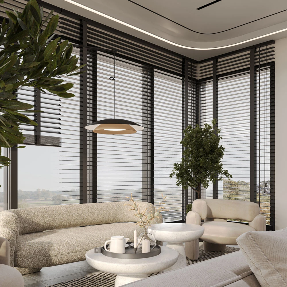 Modern Living and Dining Area Interior 3D Scene (7)