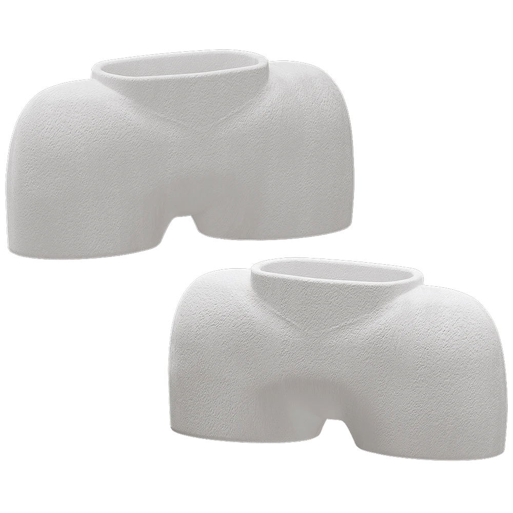 Vase 101 Copenhagen Cobra Fat, Medio - Bubble White