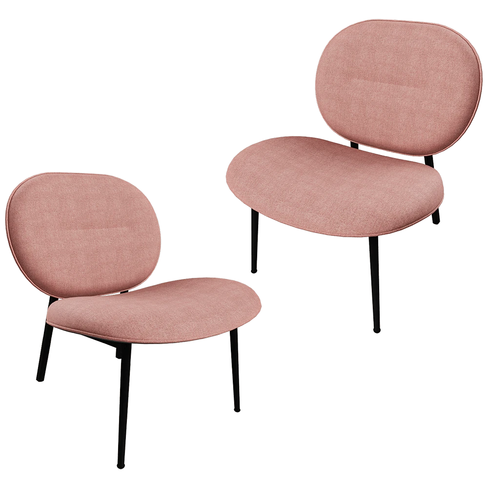 Lounge Chair Zuiver Group Spike pink