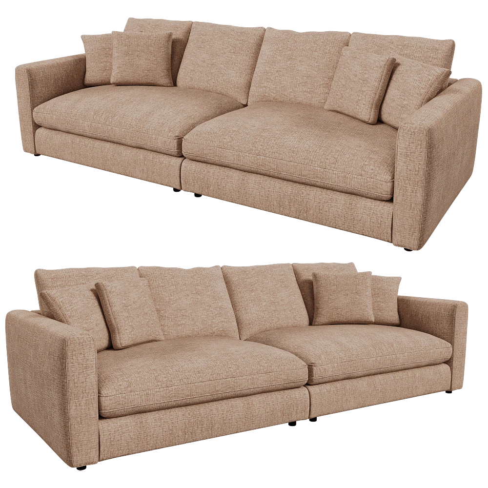 3-seater Sofa Zuiver Group Sense nature soft