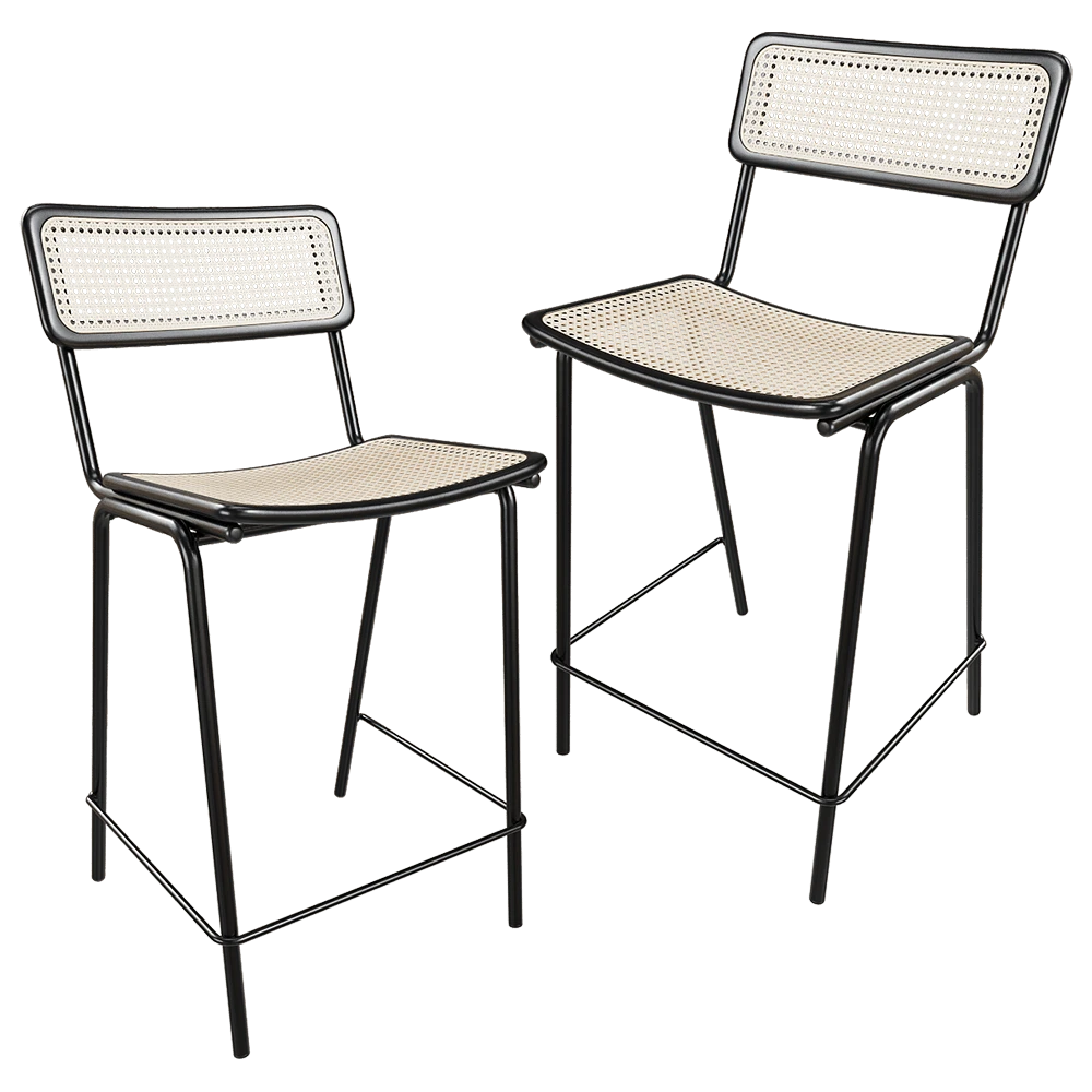 Bar Stool Zuiver Group Jort black natural