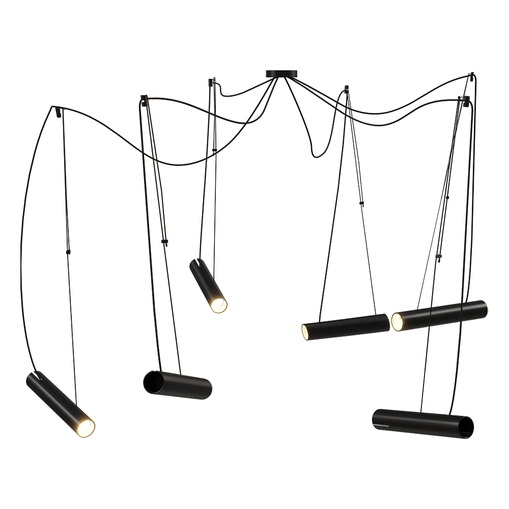 Pendant Lamp Ole lighting PEPO with 6 spotlights GU10