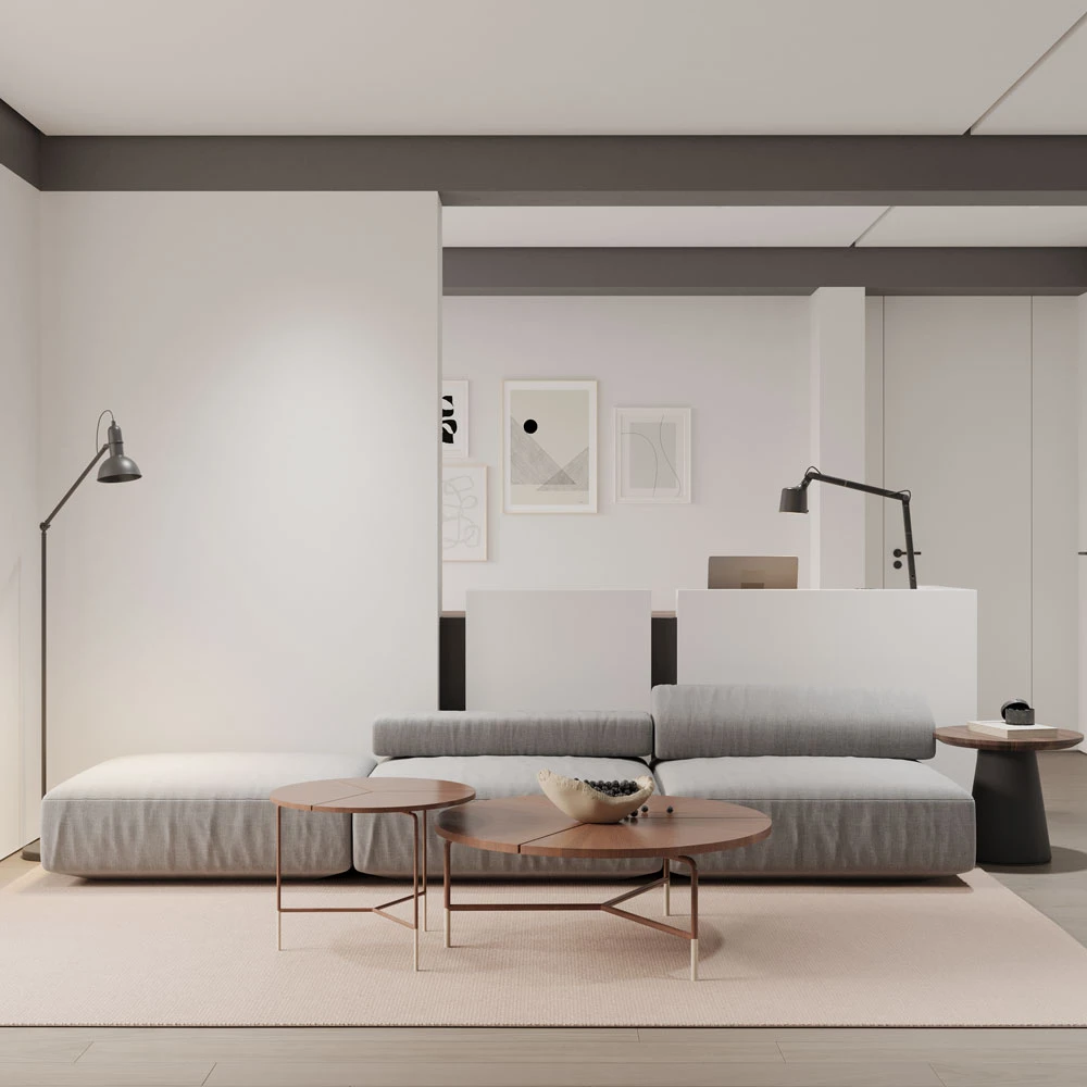 Modern Living Room Interior 3D Scene