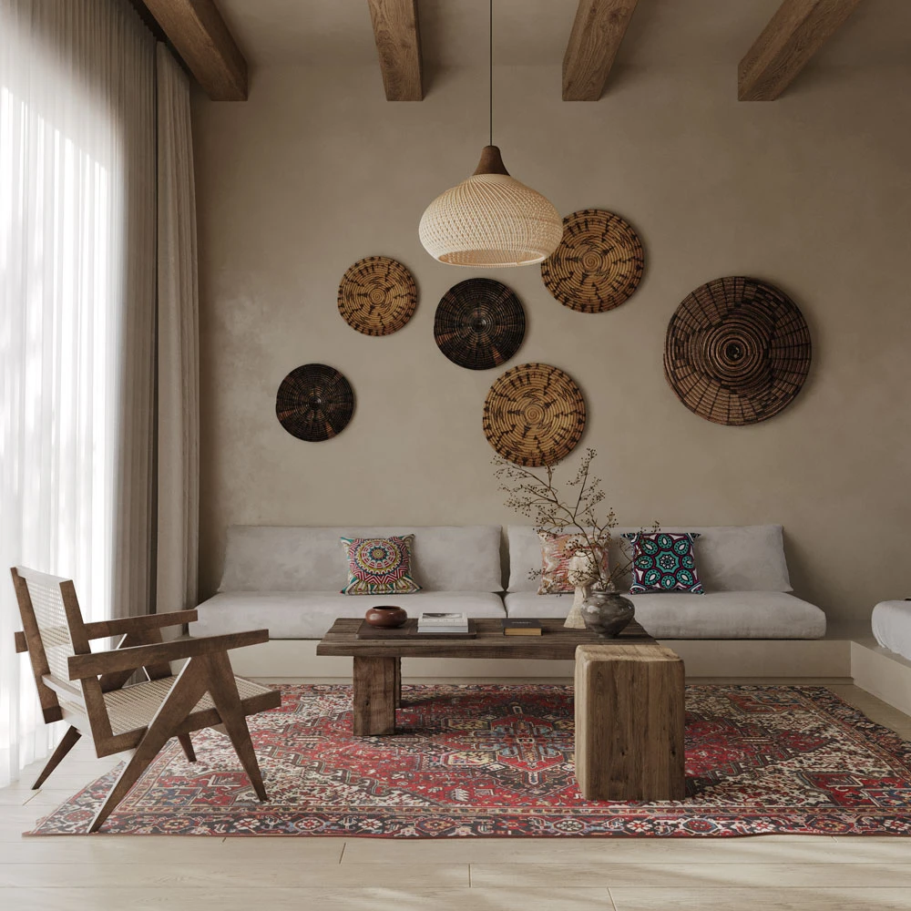 Wabi-sabi Residential Interior 3D Scene (2)