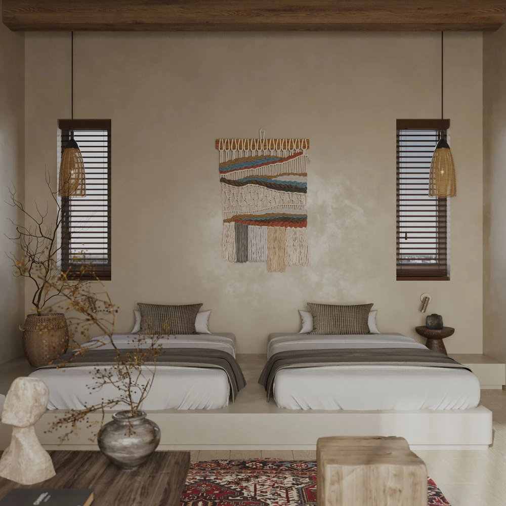 Wabi-sabi Residential Interior 3D Scene (3)