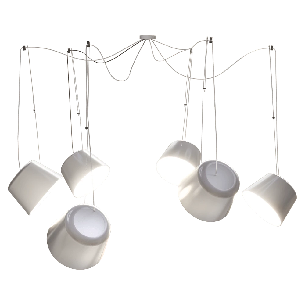 Pendant Lamp Ole lighting SENTO 6 lampshades
