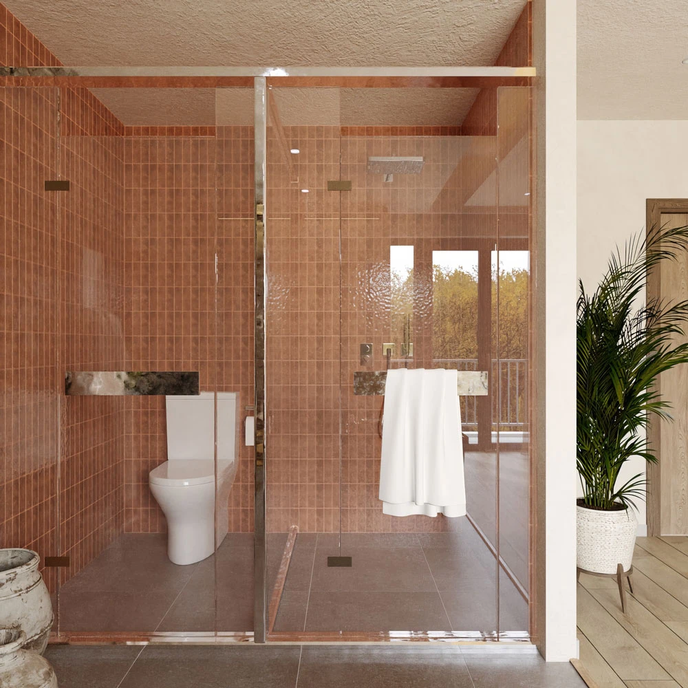 Wabi-sabi Serene Master Bedroom and Bathroom 3D Scene (9)
