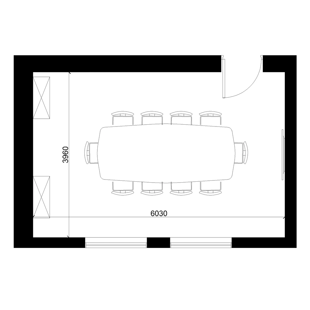 Neoclassic Formal Dining Interior 3D Scene (6)