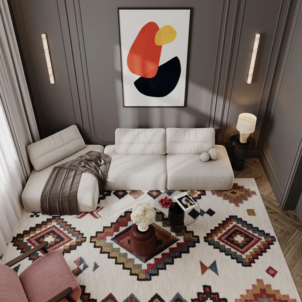 Neoclassic Living Room Interior 3D Scene (3)