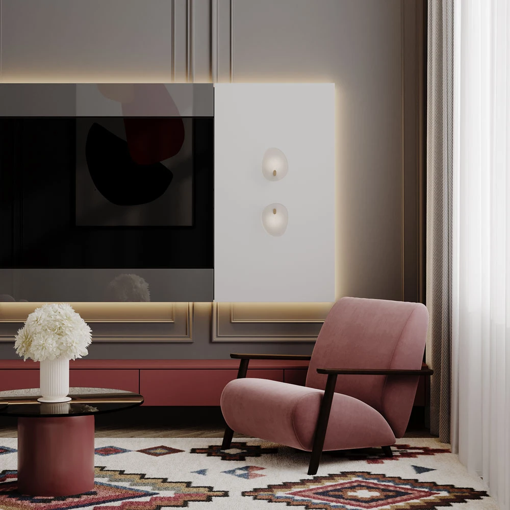 Neoclassic Living Room Interior 3D Scene (6)