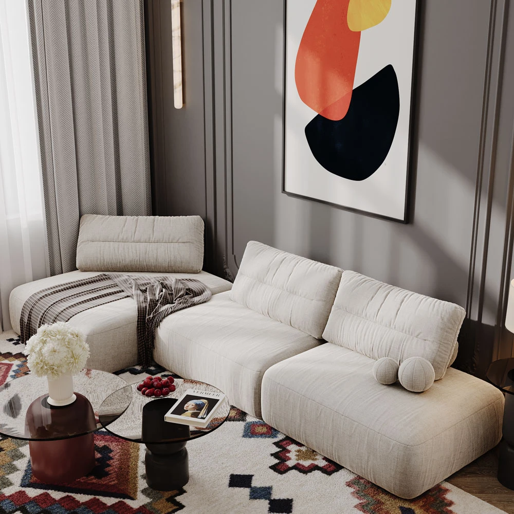 Neoclassic Living Room Interior 3D Scene (9)
