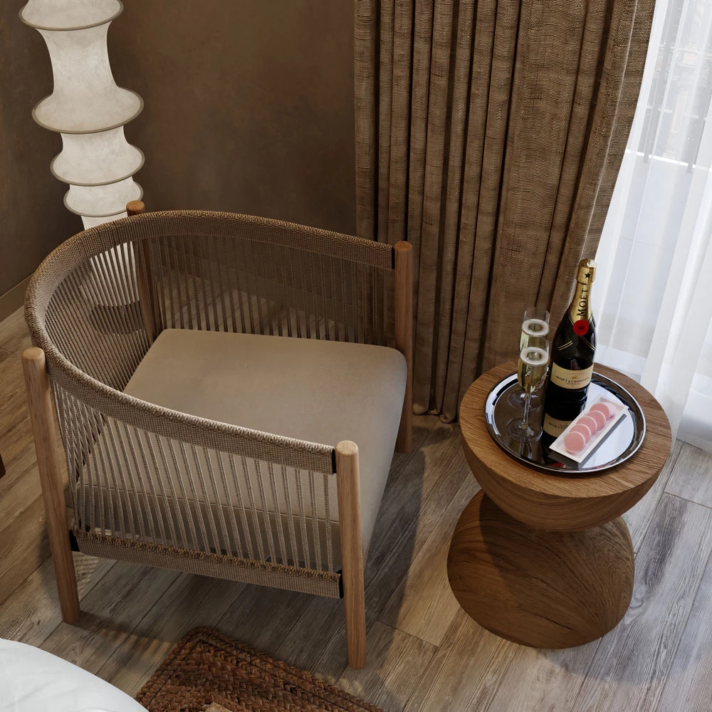Serene Wabi-sabi Bedroom 3D Scene (7)