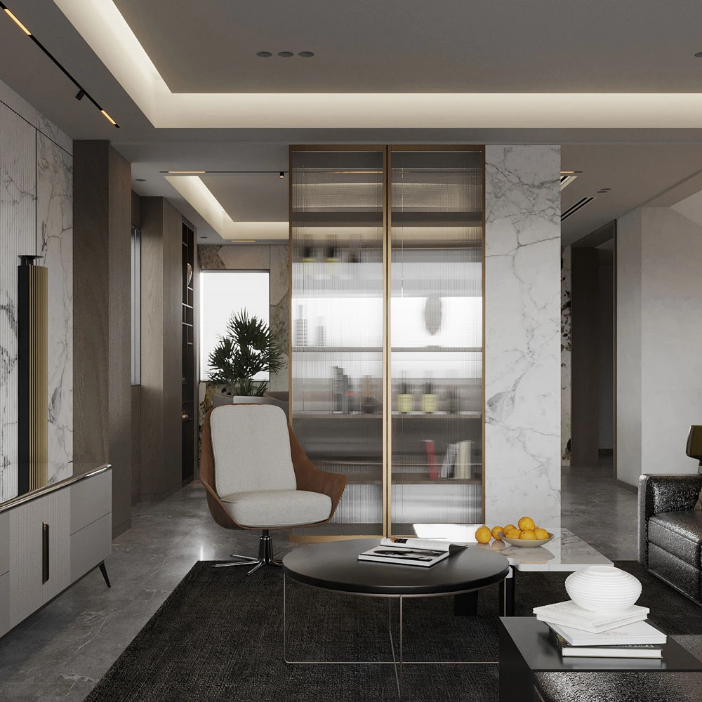 Modern Residential Living and Dining 3D Scene (2)