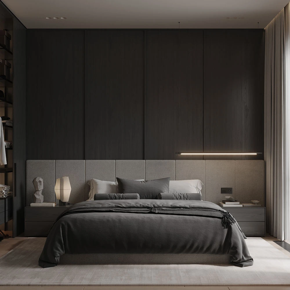 Modern Open-Plan Living Area 3D Scene (10)
