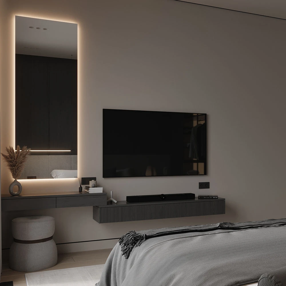 Modern Open-Plan Living Area 3D Scene (12)