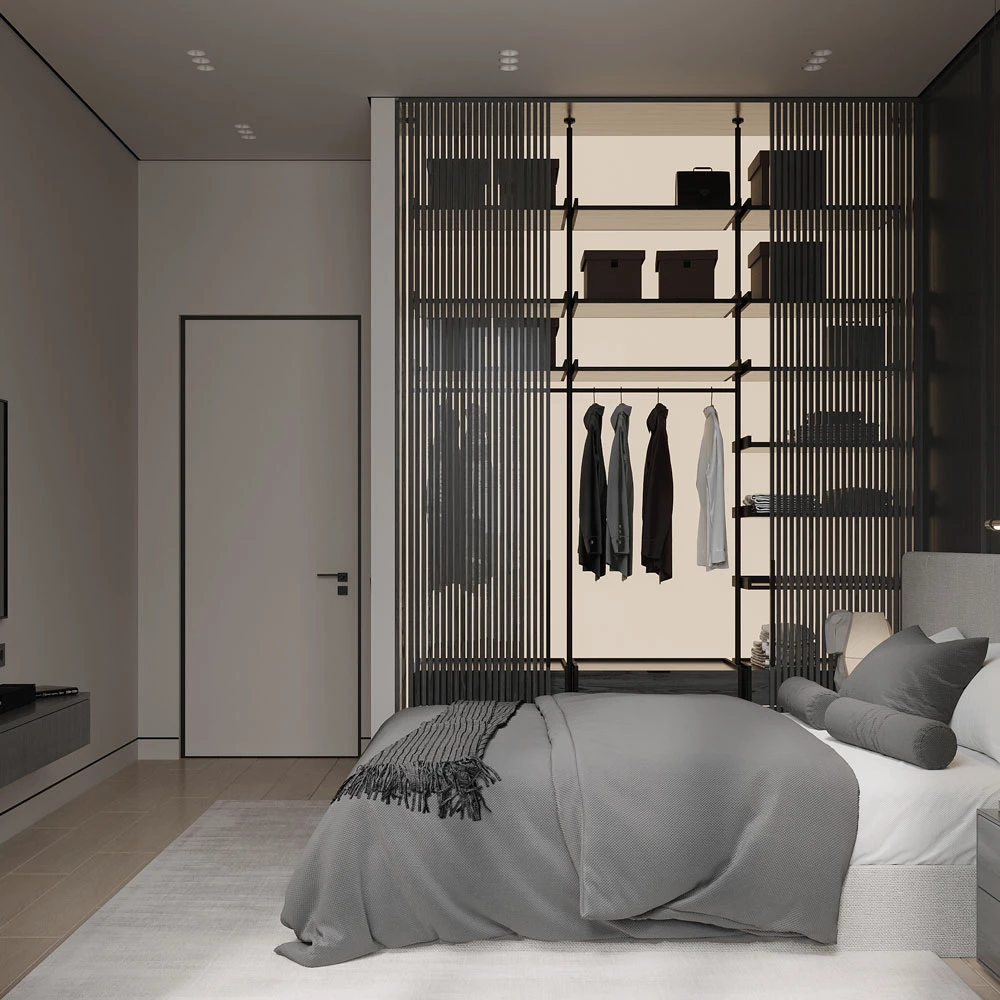 Modern Open-Plan Living Area 3D Scene (14)