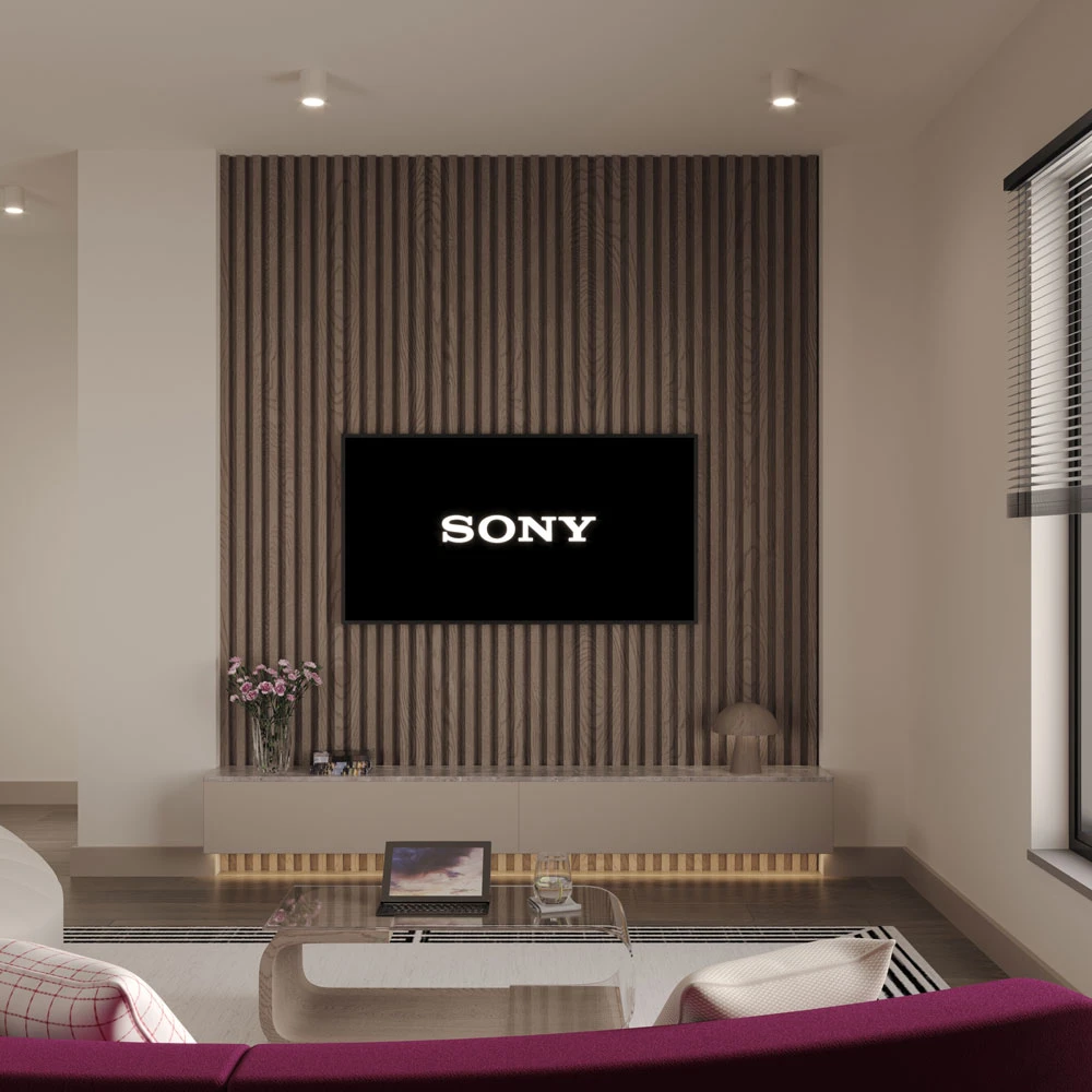 Modern Living Room and Dining Area Interior Design 3D Scene (2)