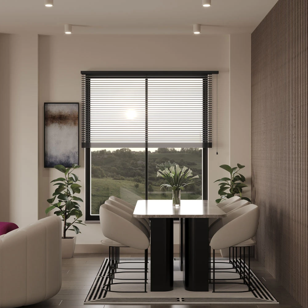 Modern Living Room and Dining Area Interior Design 3D Scene (3)