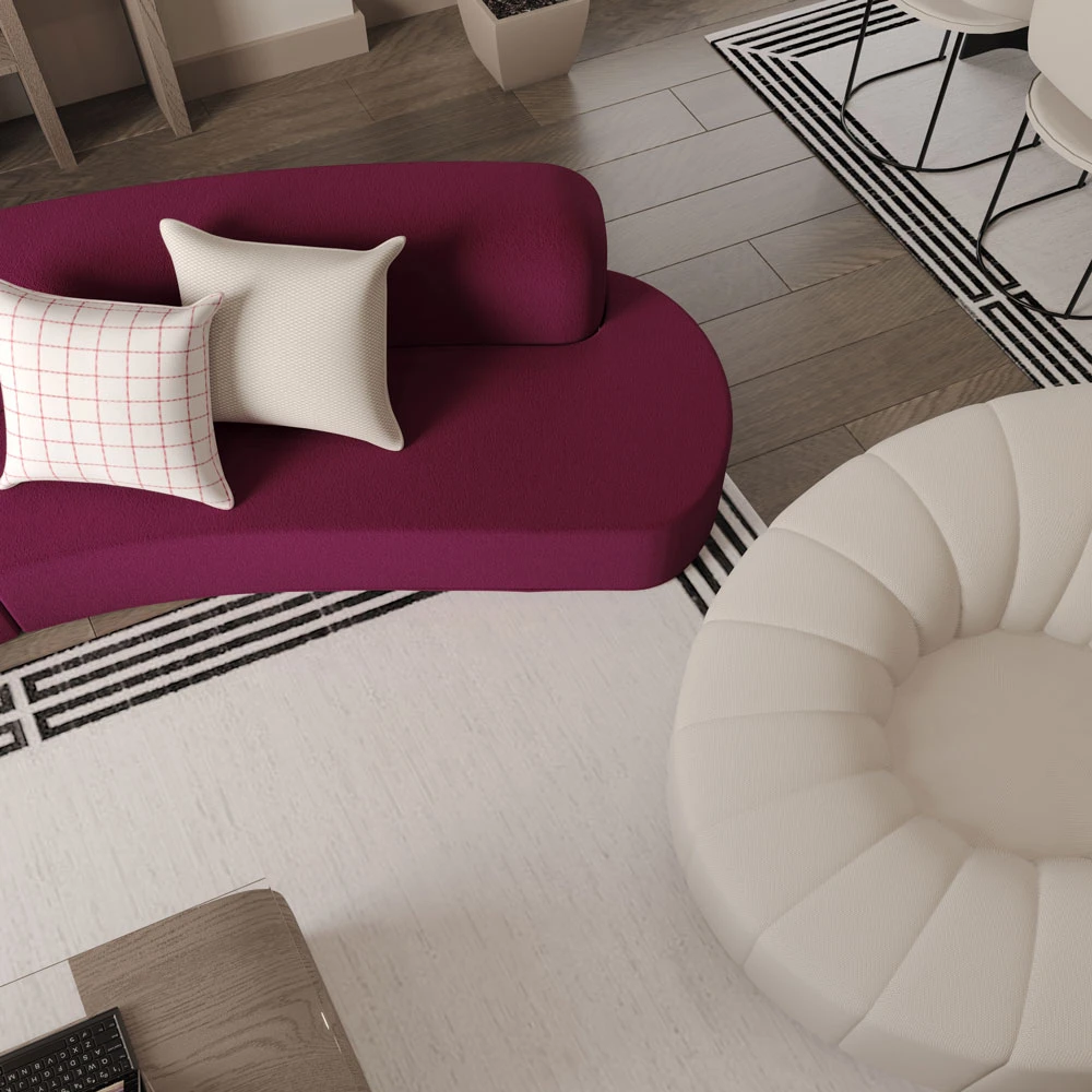 Modern Living Room and Dining Area Interior Design 3D Scene (7)