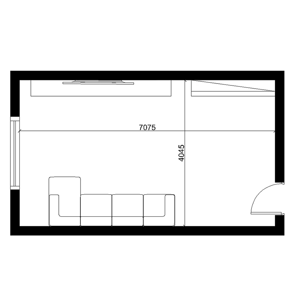 Contemporary Minimalist Living Room 3D Scene (7)