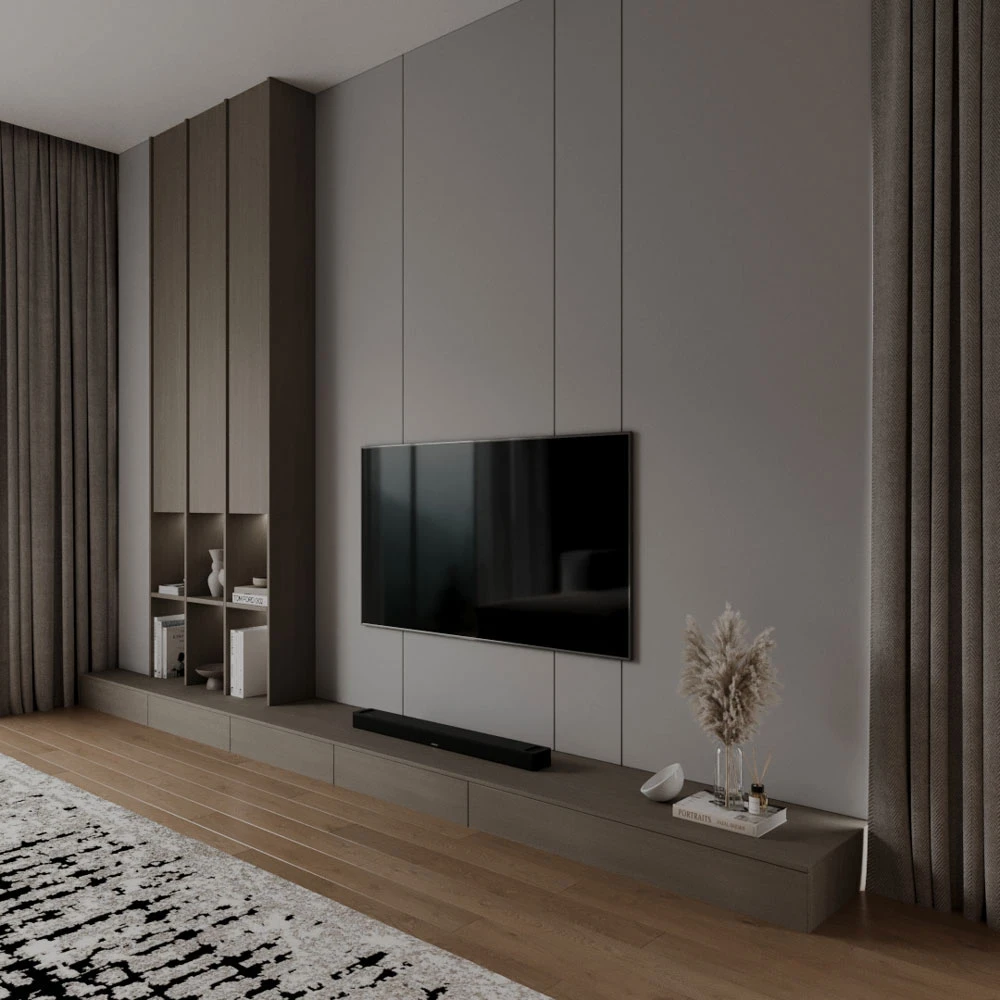 Modern Contemporary Living Interior 3D Scene (3)