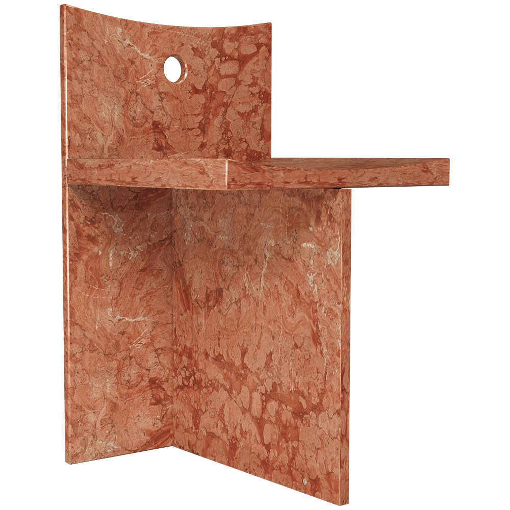 Low chair Pistore Marmi Thebes - Back Marble 2