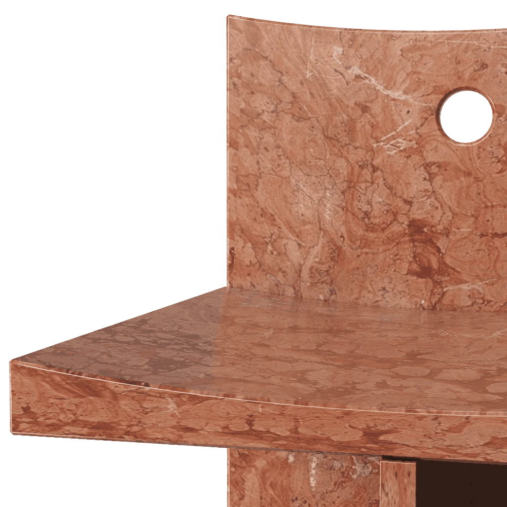 Low chair Pistore Marmi Thebes - Back Marble 2 (2)