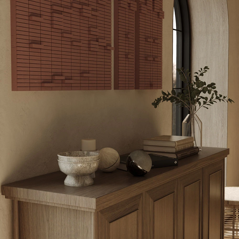 Wabi-sabi Serene Bedroom 3D Scene (4)
