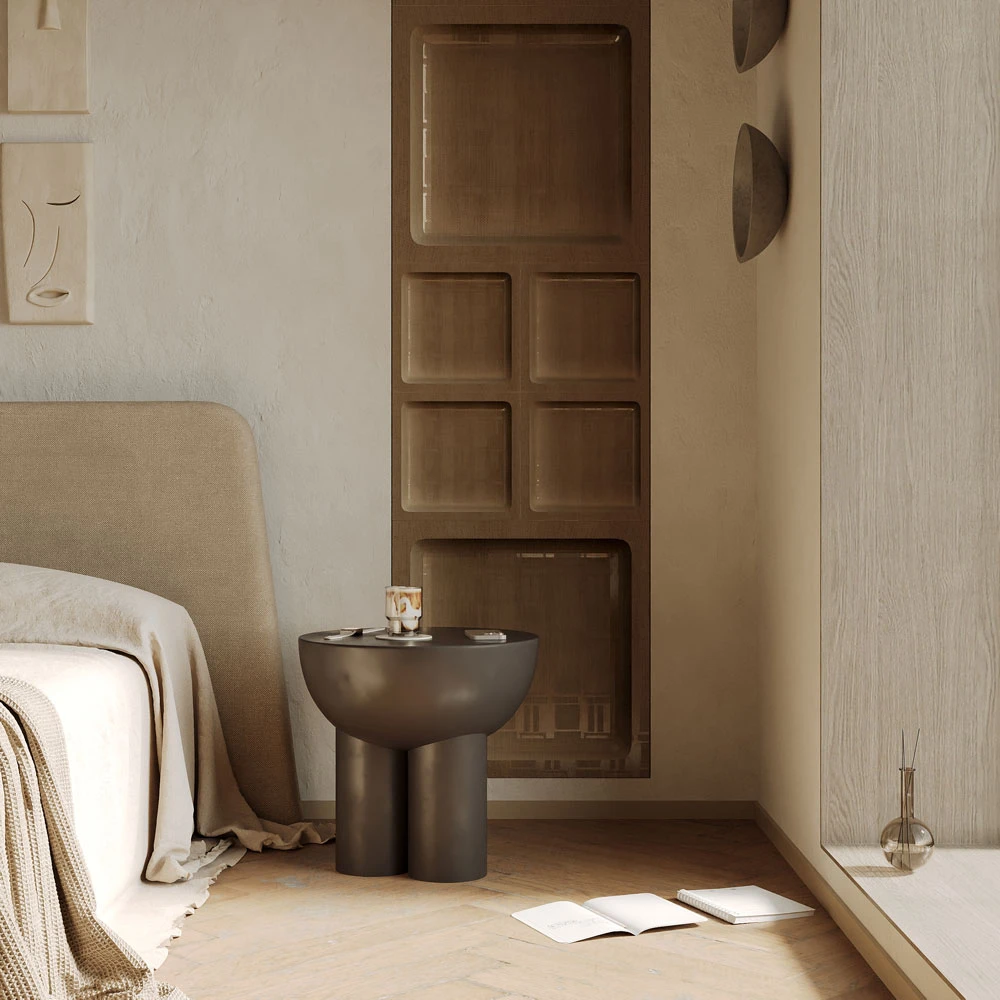 Wabi-sabi Serene Bedroom 3D Scene (6)