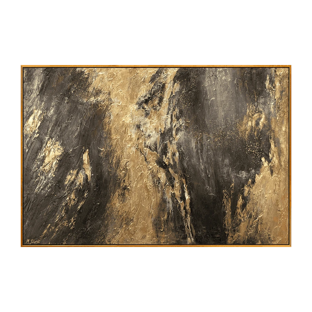 Abstract Picture YS-Art D038-black-with-gold