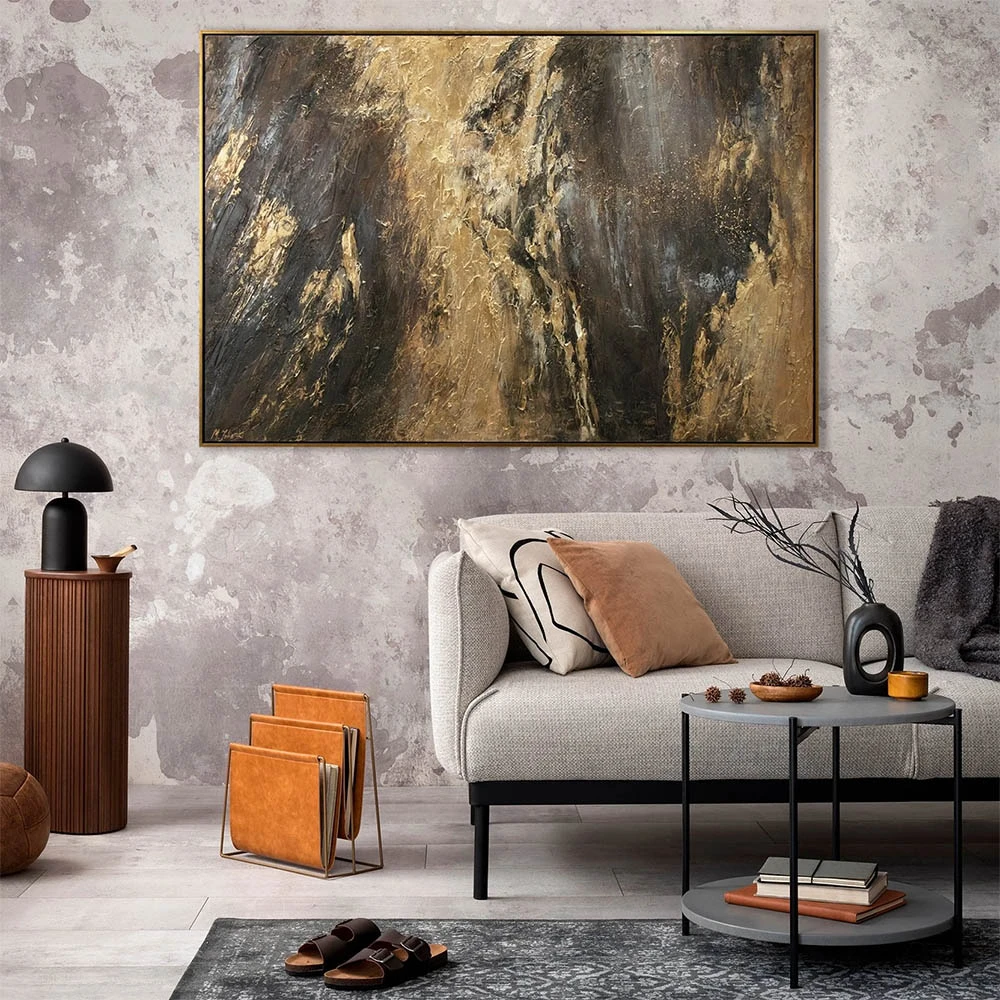 Abstract Picture YS-Art D038-black-with-gold (2)