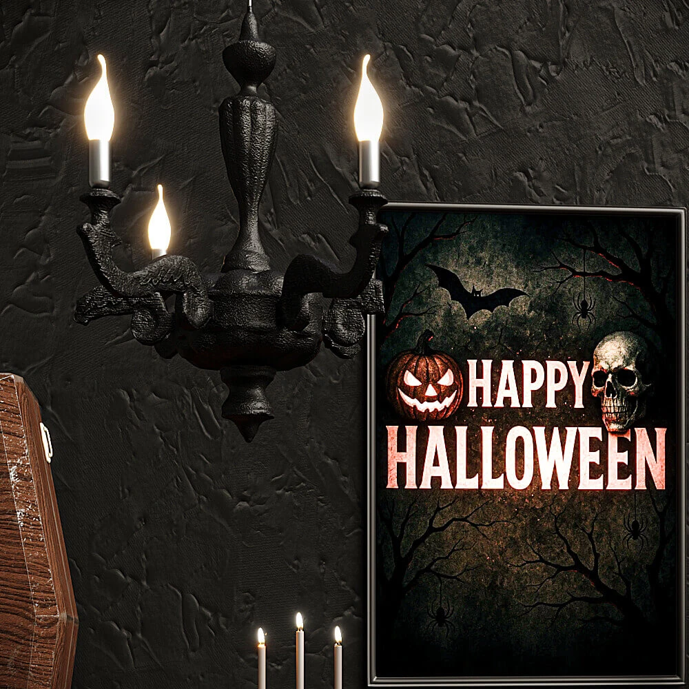 Tables / Armchairs / Other / Pictures / Books / Decorative set / Ceiling lamp 4